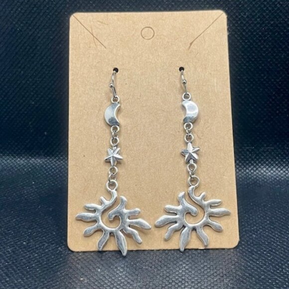Sun Moon and Star Earrings - Picture 2 of 5